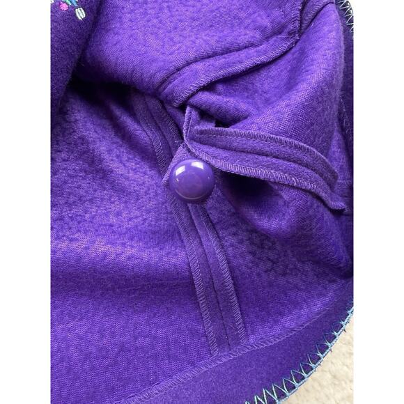 Bob Mackie Blazer Purple Wool Blend Art To Wear Boho Mod Retro Paisley Jacket L - Picture 6 of 10